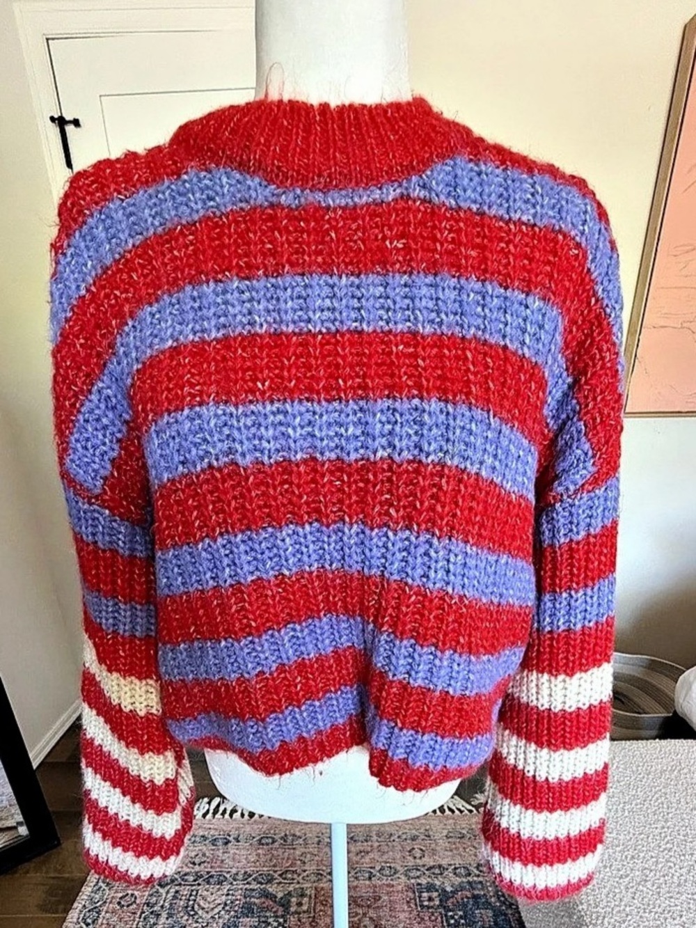 striped crewneck sweater